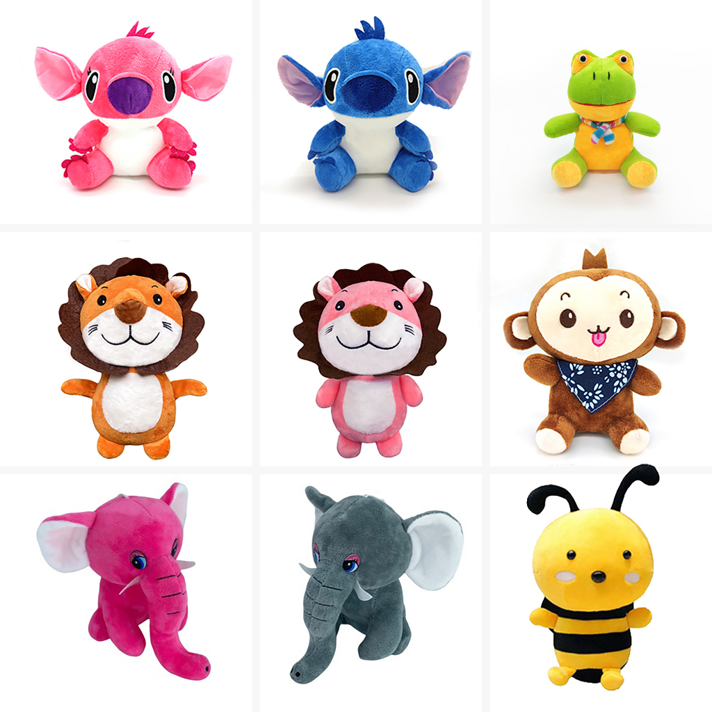 Búp Bê Nhồi Bông Hình Chú Khỉ / Voi / Sư Tử Dùng Làm Quà Tặng Sinh Nhật