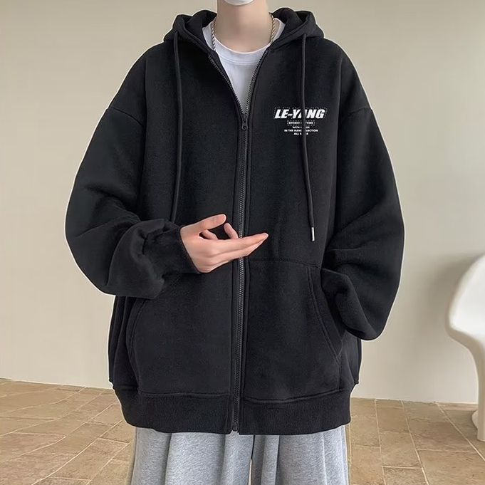 Áo khoác hoodie dây kéo nam thời trang hàn quốc simple oversize dồng bằng áo hoodie unisex form rộng