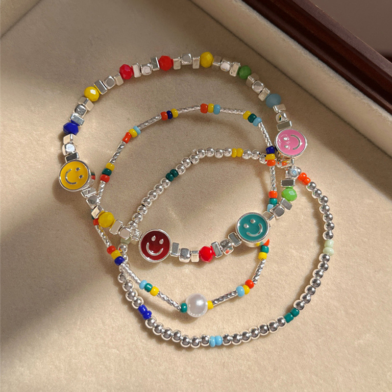 Dopamine Vòng Tay Hạt Mặt Cười Nhiều Màu Ngọt Ngào y2k