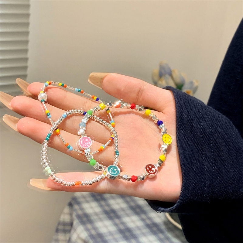 Dopamine Vòng Tay Hạt Mặt Cười Nhiều Màu Ngọt Ngào y2k