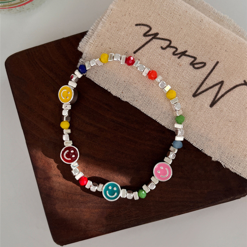 Dopamine Vòng Tay Hạt Mặt Cười Nhiều Màu Ngọt Ngào y2k