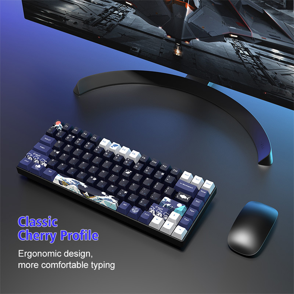 Đen Bàn Phím Cơ 132 Phím Chủ Đề Biển San Hô cherry profile Chất Lượng Cao