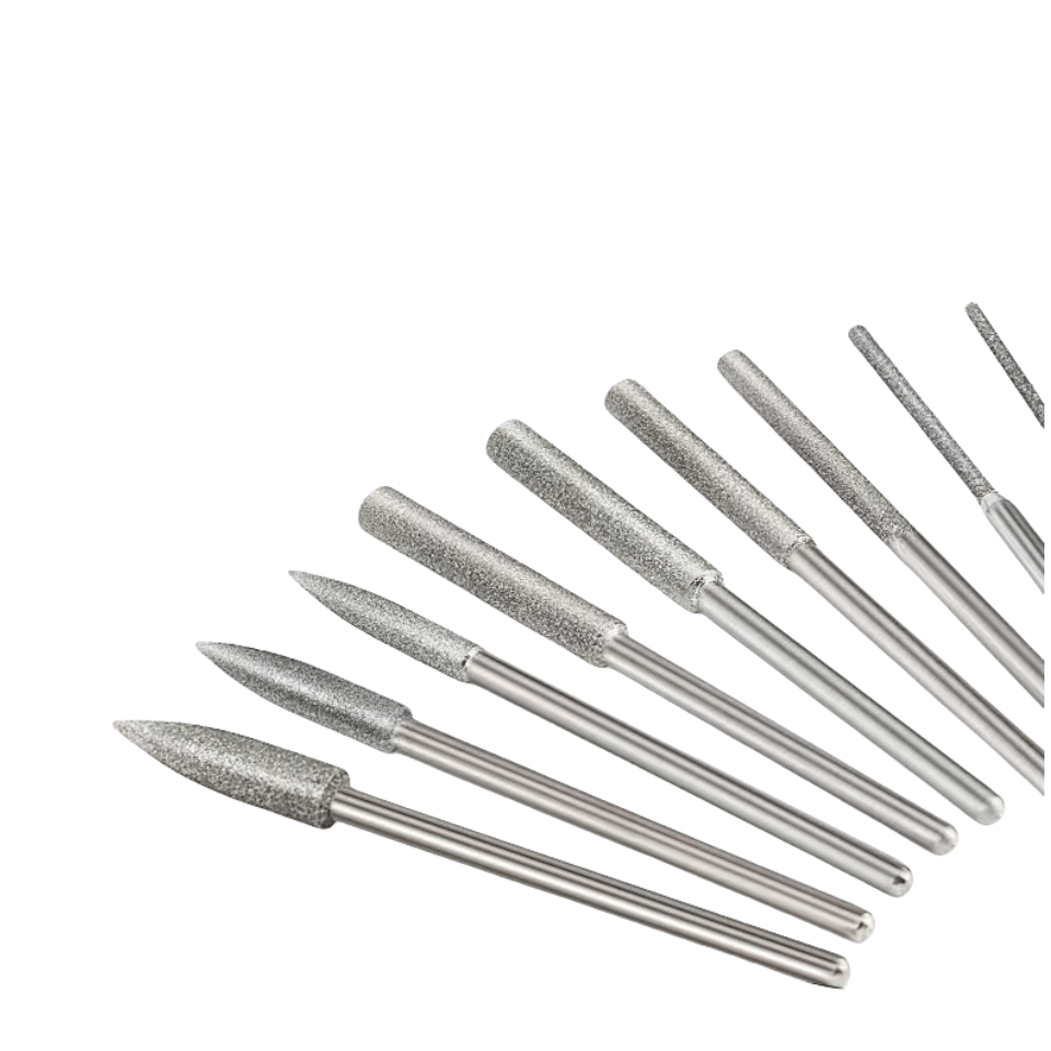 Túi 10 Mũi Mài Kim Cương 70mm 3mm Cho Kim Loại / Kính / Đá