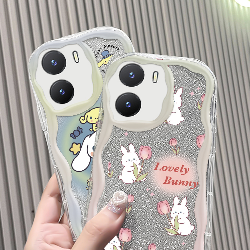Ốp Điện Thoại Silicon Trong Suốt Họa Tiết Hoạt Hình Dễ Thương Cho vivo y16 y56 y02s t2x