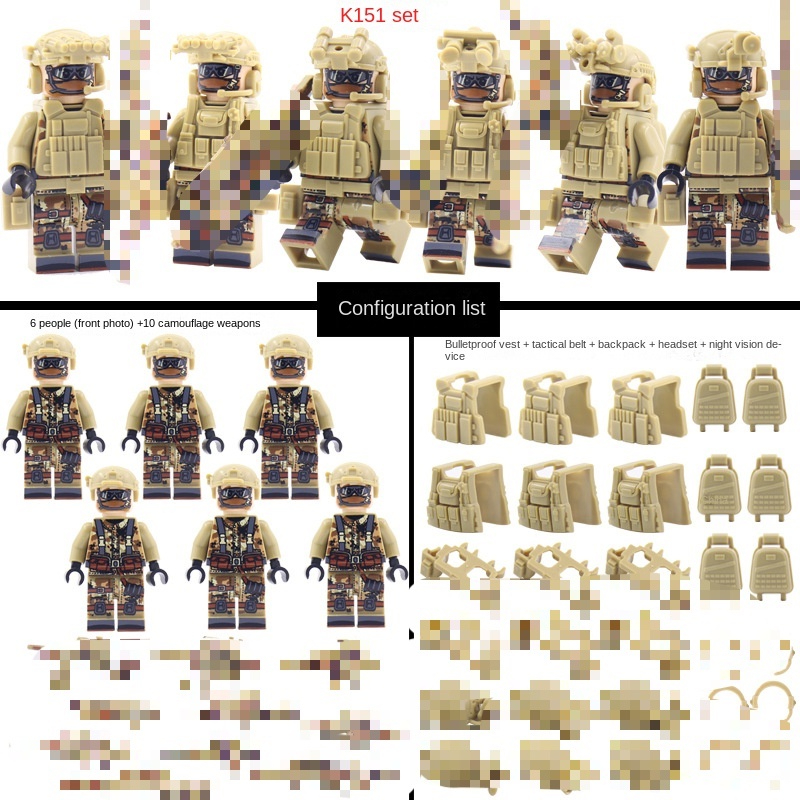 Mô Hình Tượng Quân Đội minifigures Cho Bé Trai