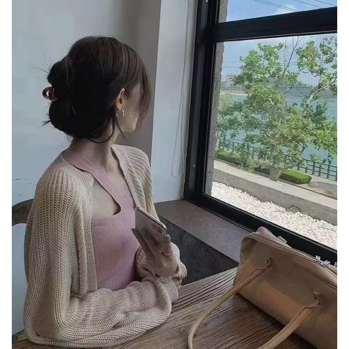 QADCOL Áo Khoác cardigan Dệt Kim Tay Dài Thời Trang Mùa Thu Cho Phái Nữ