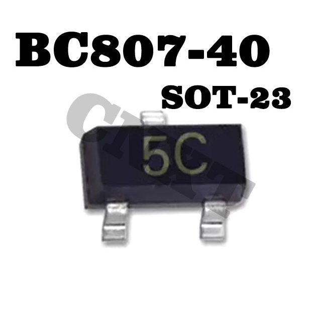 100pcs BC807 BC807-40 SOT-23 Silkscreen 5C 0.5A/45V PNP Triode