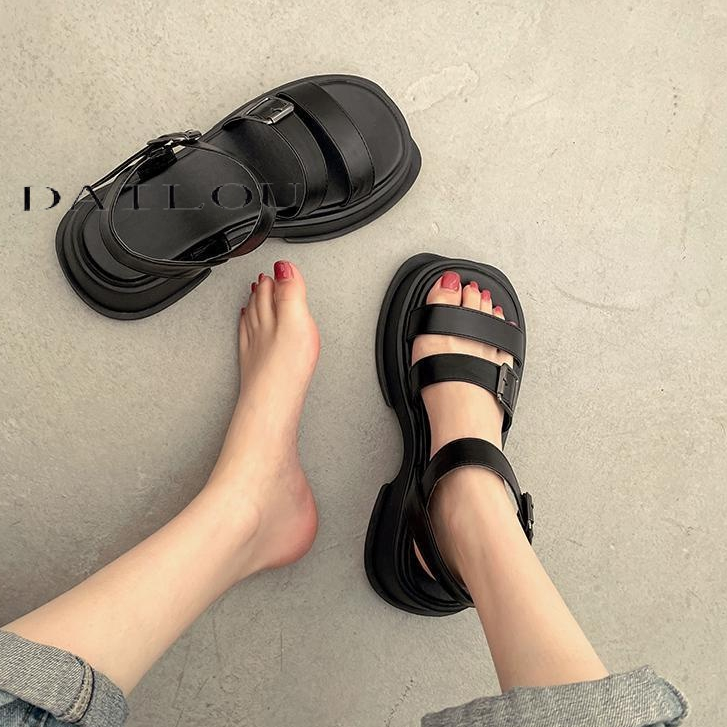 DAILOU Dép sandal nữ dép quai hậu nữ Đế Dày 2023 NEW thoải mái mềm mại dép đế cao  B98G1PU 35Z230828