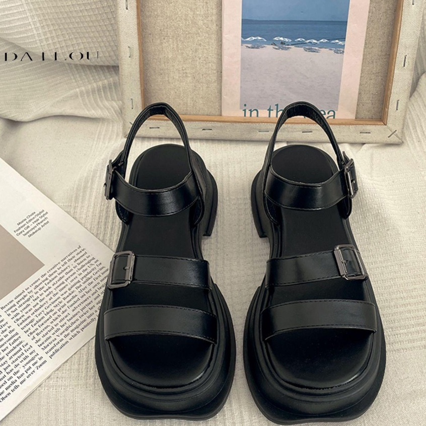 DAILOU Dép sandal nữ dép quai hậu nữ Đế Dày 2023 NEW thoải mái mềm mại dép đế cao  B98G1PU 35Z230828
