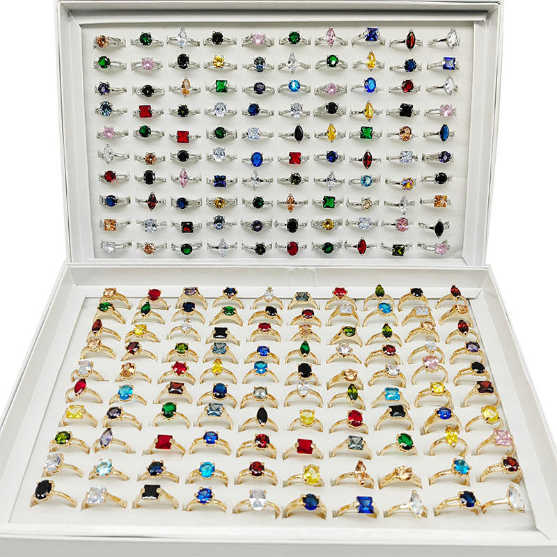 Set 20 Nhẫn Đính Đá Phong Cách Sang Trọng Dành Cho Nữ