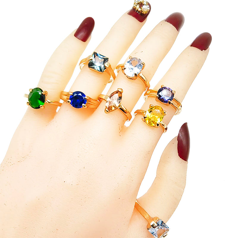 Set 20 Nhẫn Đính Đá Phong Cách Sang Trọng Dành Cho Nữ