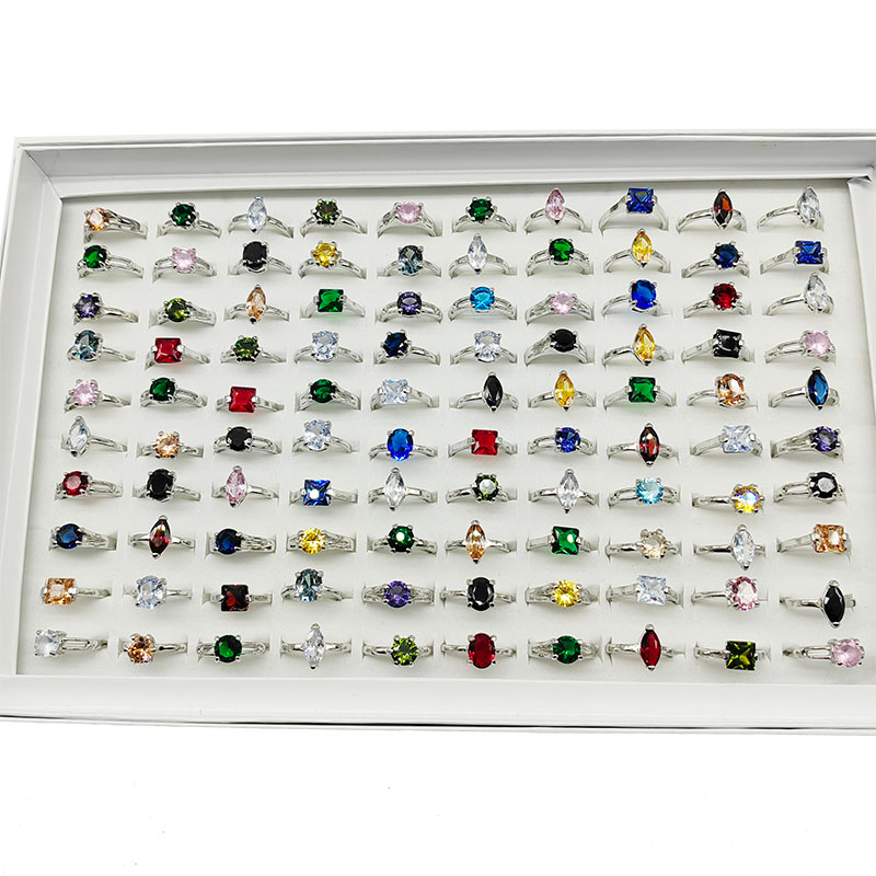 Set 20 Nhẫn Đính Đá Phong Cách Sang Trọng Dành Cho Nữ