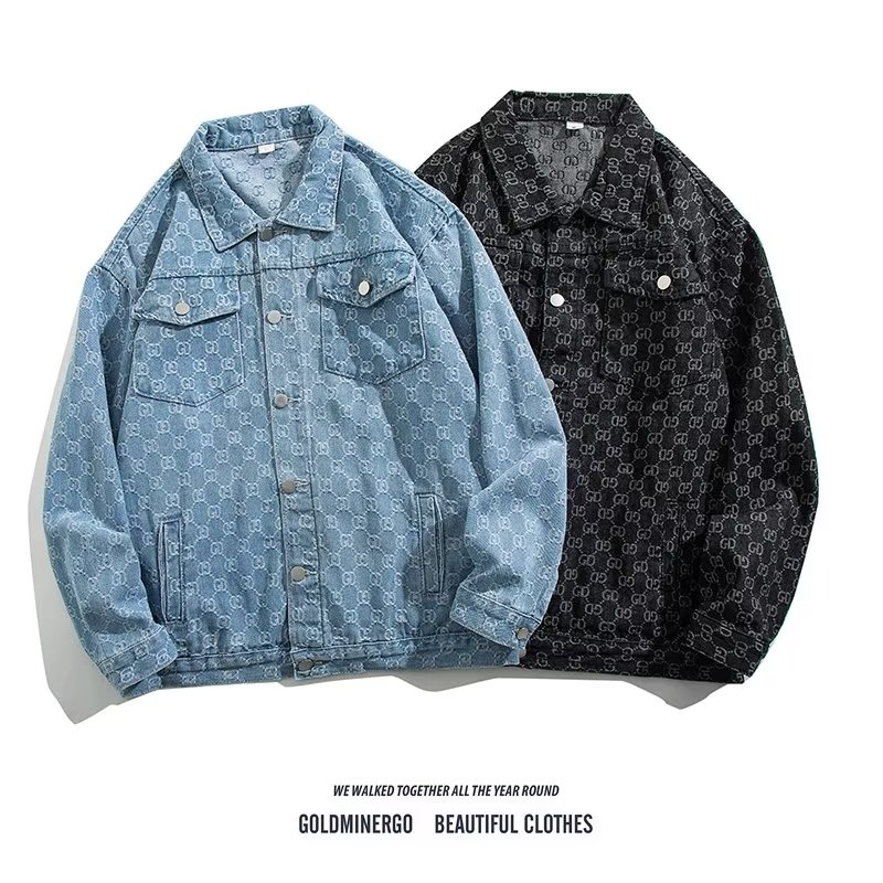 Áo Khoác denim Dáng Rộng Thời Trang Hàn Quốc Cá Tính Cho Nam
