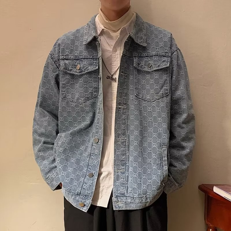 Áo Khoác denim Dáng Rộng Thời Trang Hàn Quốc Cá Tính Cho Nam