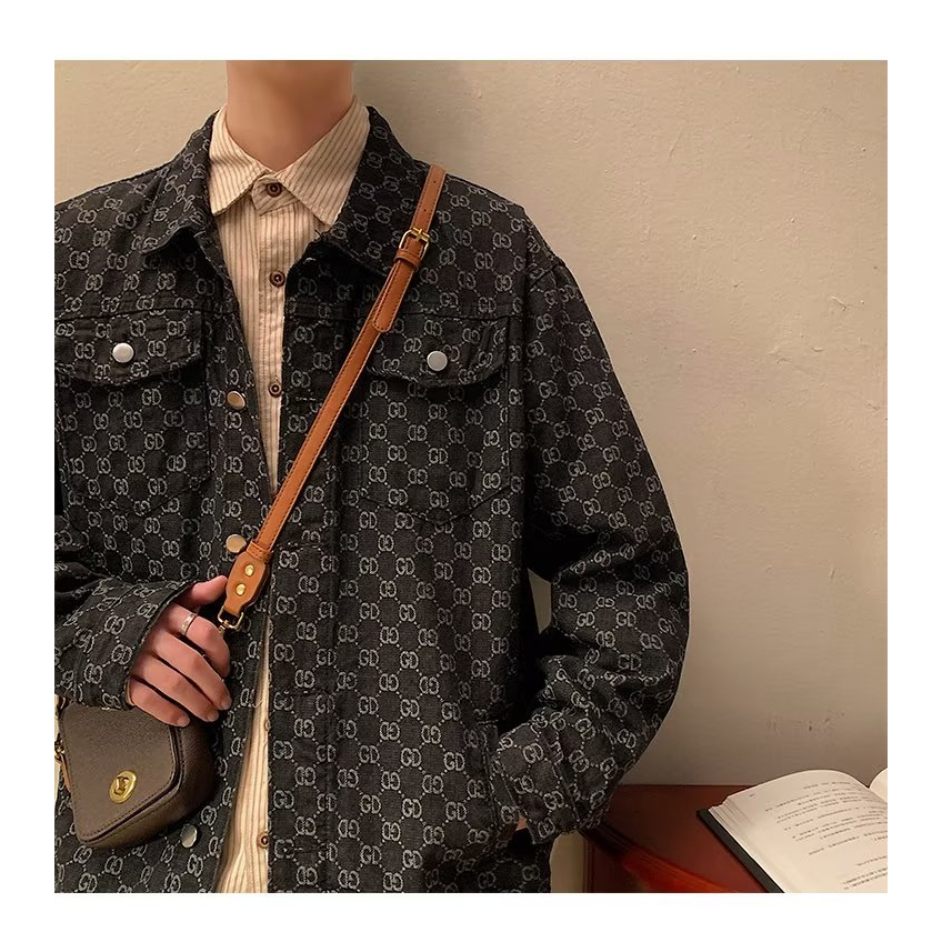 Áo Khoác denim Dáng Rộng Thời Trang Hàn Quốc Cá Tính Cho Nam