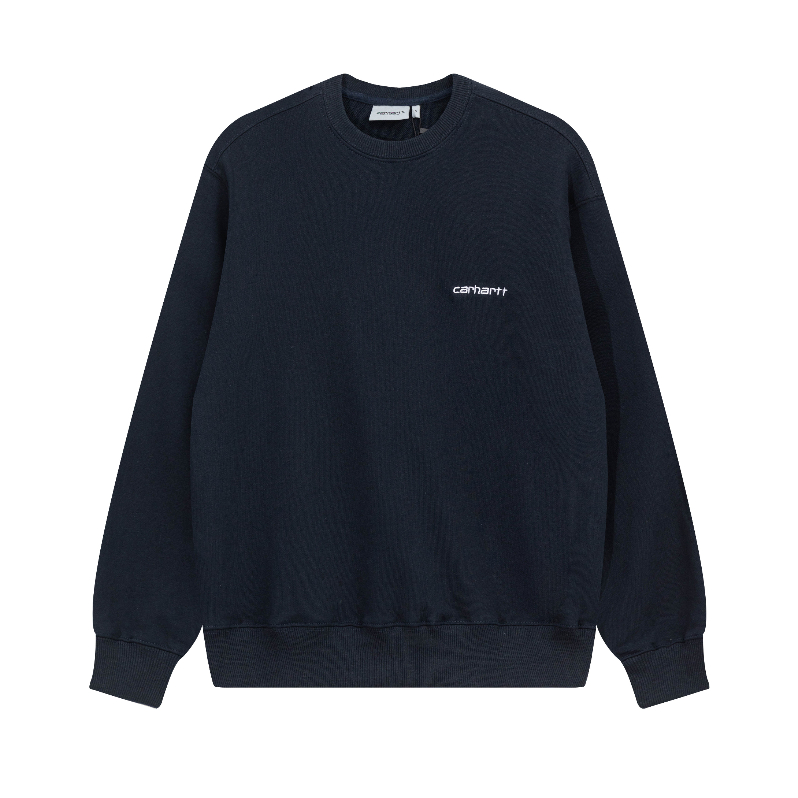 Áo Sweater Cổ Tròn Thêu Chữ Nhỏ Nhắn Phong Cách Đường Phố Thời Trang unisex 360g