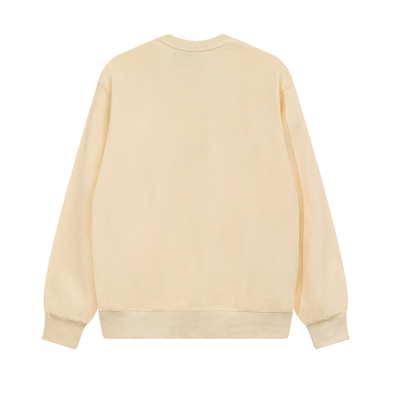 Áo Sweater Cổ Tròn Thêu Chữ Nhỏ Nhắn Phong Cách Đường Phố Thời Trang unisex 360g