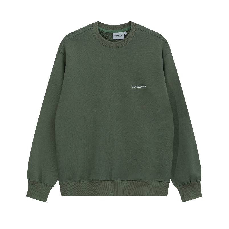 Áo Sweater Cổ Tròn Thêu Chữ Nhỏ Nhắn Phong Cách Đường Phố Thời Trang unisex 360g