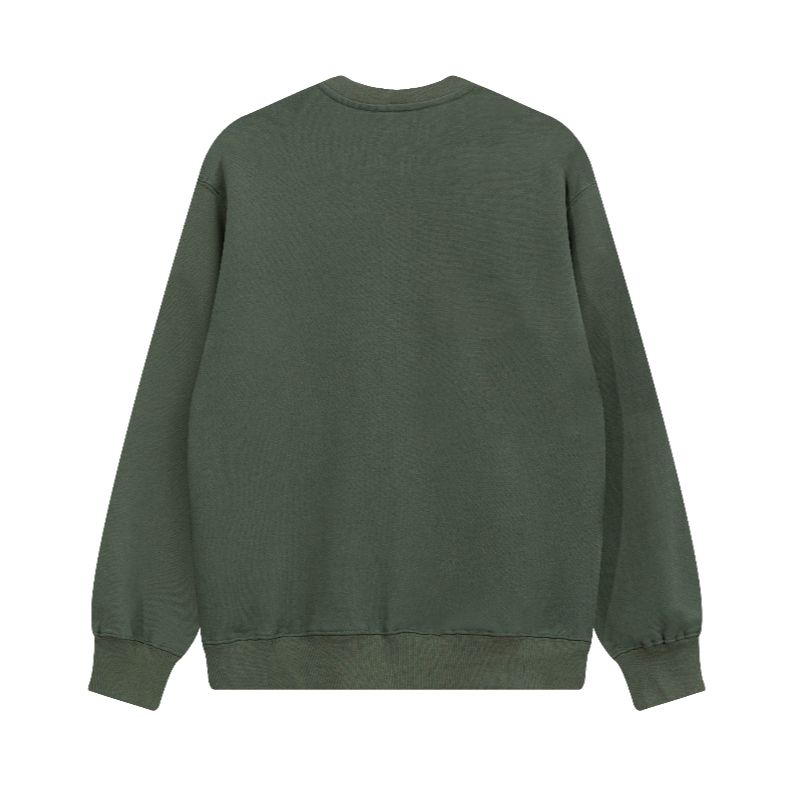 Áo Sweater Cổ Tròn Thêu Chữ Nhỏ Nhắn Phong Cách Đường Phố Thời Trang unisex 360g