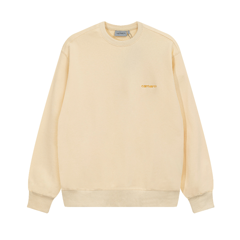Áo Sweater Cổ Tròn Thêu Chữ Nhỏ Nhắn Phong Cách Đường Phố Thời Trang unisex 360g