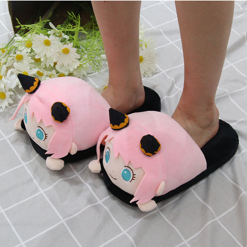Dép Bông Đi Trong Nhà Hình Hoạt Hình anime Spyxfamily anya forger 28cm Giữ Ấm Mùa Đông Cho Nam Nữ