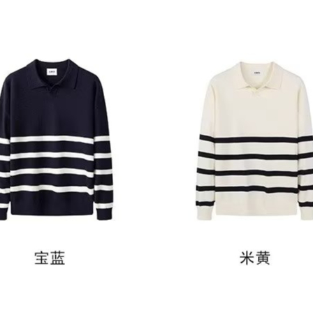 Áo sweater polo Tay Dài Dáng Rộng Họa Tiết Kẻ Sọc Màu Sắc Tương Phản Phong Cách Hàn Quốc Thời Trang Thu Đông Cho Nam