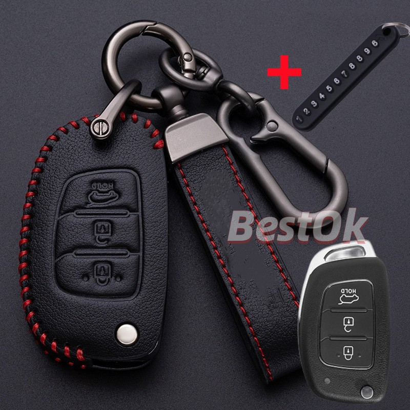 Vỏ Da Bảo Vệ Chìa Khóa Xe Hơi Hyundai matrix getz accent Elantra atos i10 i20 i30 HB20 IX25 IX35 IX45 starex Ioniq Elantra