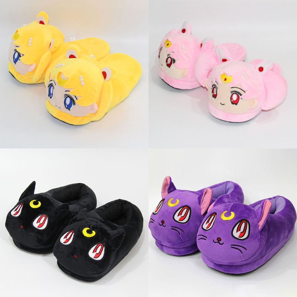 Dép Bông Đi Trong Nhà Hình Thủy Thủ Mặt Trăng 28cm tsukino usagi artemis luna Hóa Trang Cho Nam Và Nữ