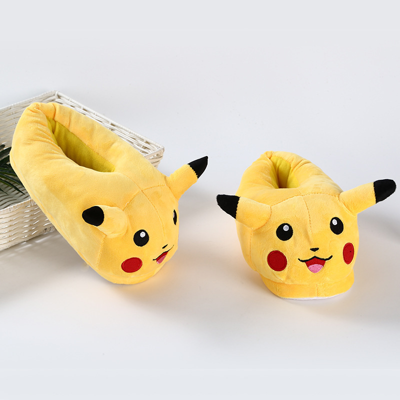 Dép Bông Đi Trong Nhà Hình Hoạt Hình pokemon pikachu 28cm Cho Nam Nữ