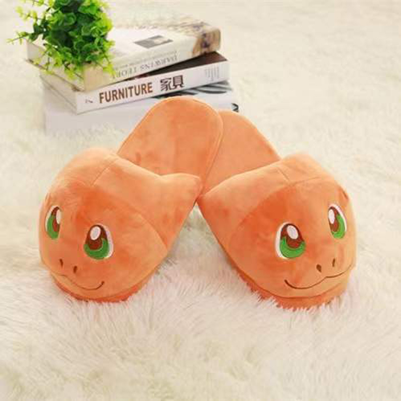 Dép Bông Đi Trong Nhà Hình pokemon snorlax gengar eevee bulbasaur charmander squirtle 28cm