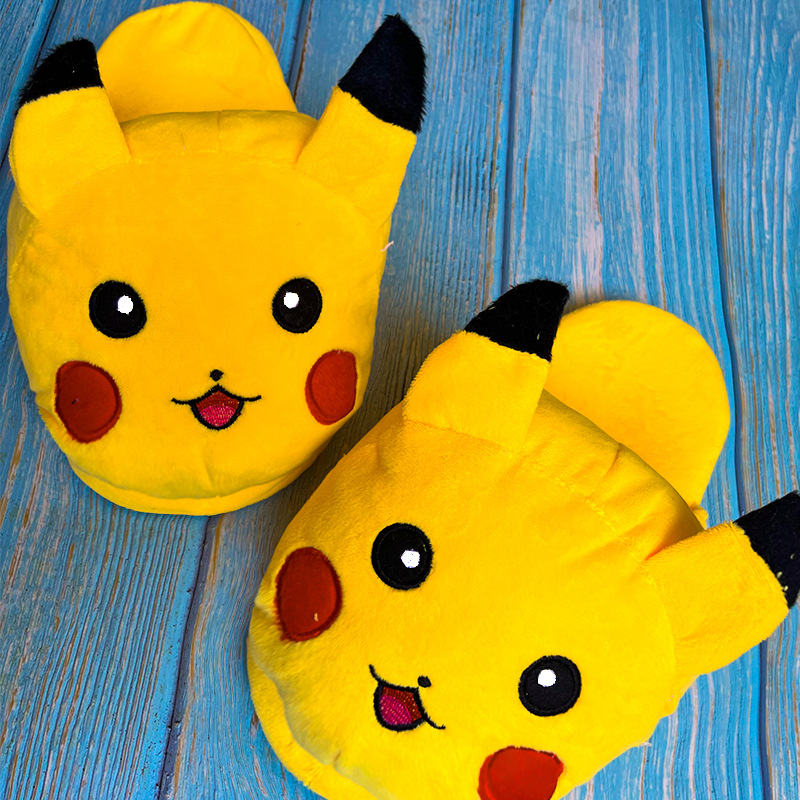 Dép Bông Đi Trong Nhà Hình Hoạt Hình pokemon pikachu 28cm Cho Nam Nữ