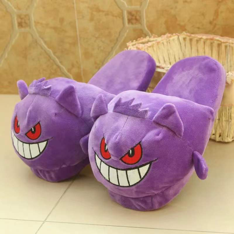 Dép Bông Đi Trong Nhà Hình pokemon snorlax gengar eevee bulbasaur charmander squirtle 28cm