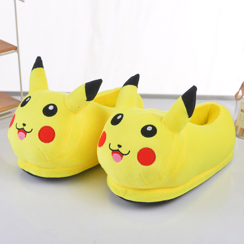 Dép Bông Đi Trong Nhà Hình Hoạt Hình pokemon pikachu 28cm Cho Nam Nữ