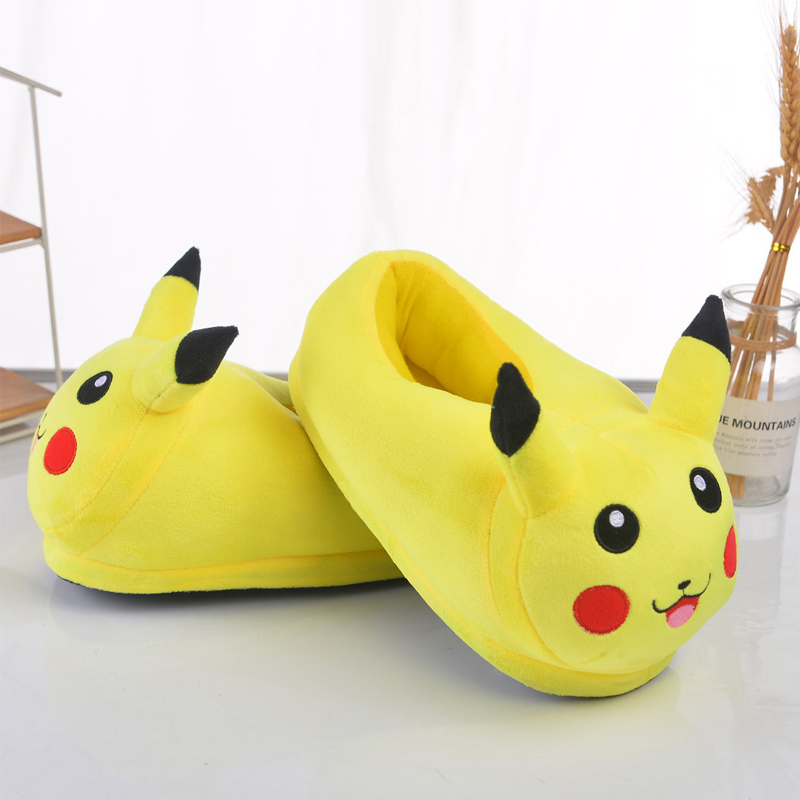 Dép Bông Đi Trong Nhà Hình Hoạt Hình pokemon pikachu 28cm Cho Nam Nữ