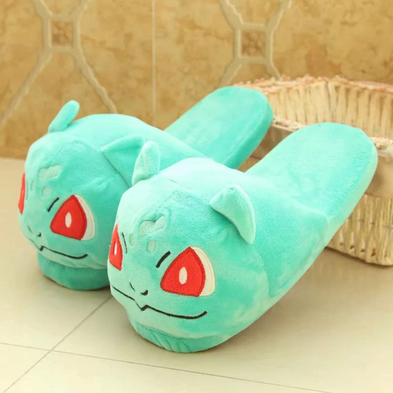 Dép Bông Đi Trong Nhà Hình pokemon snorlax gengar eevee bulbasaur charmander squirtle 28cm