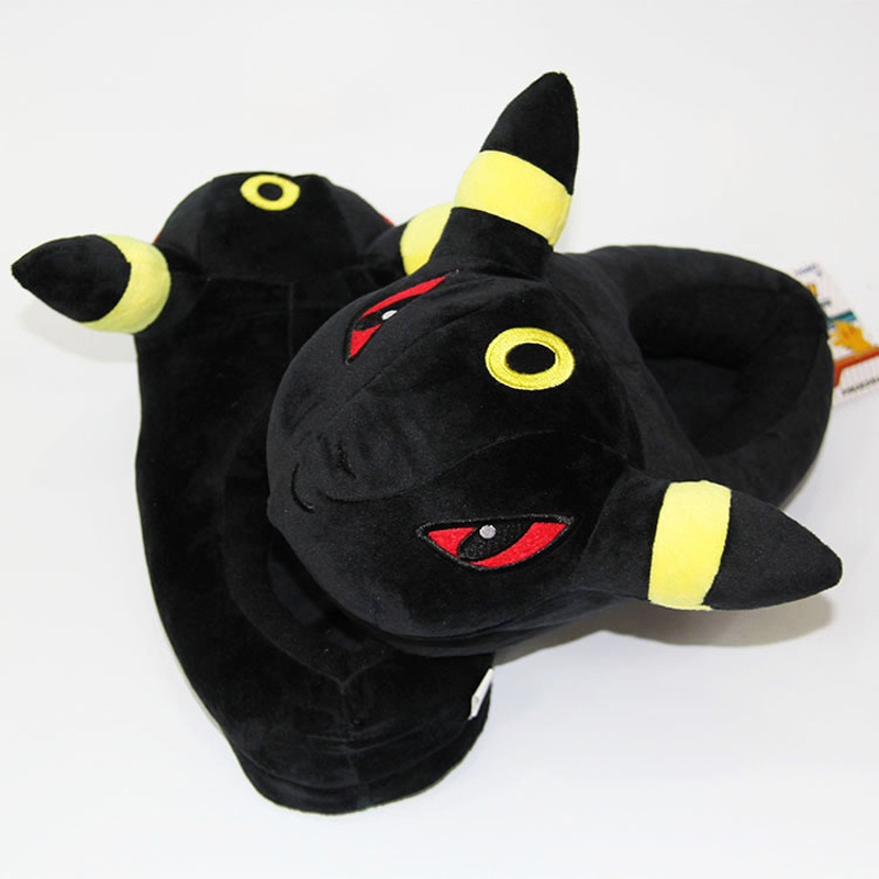 Dép Bông Đi Trong Nhà Hình Hoạt Hình pokemon eevee Omreon Espon night fury 28cm Giữ Ấm Mùa Đông Cho Nam Nữ