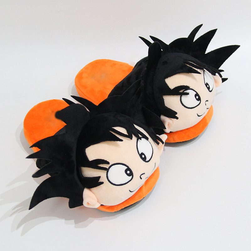 Dép Bông Đi Trong Nhà Hình dragon ball z son goku kakarotto 28cm Giữ Ấm Mùa Đông Cho Nam Nữ