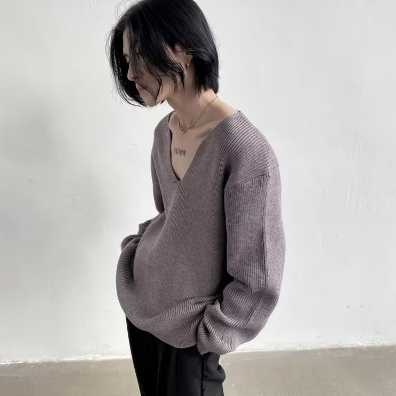 Áo Len Tay Dài Cổ Chữ v Thời Trang Phong Cách Hàn Quốc Cho Nam