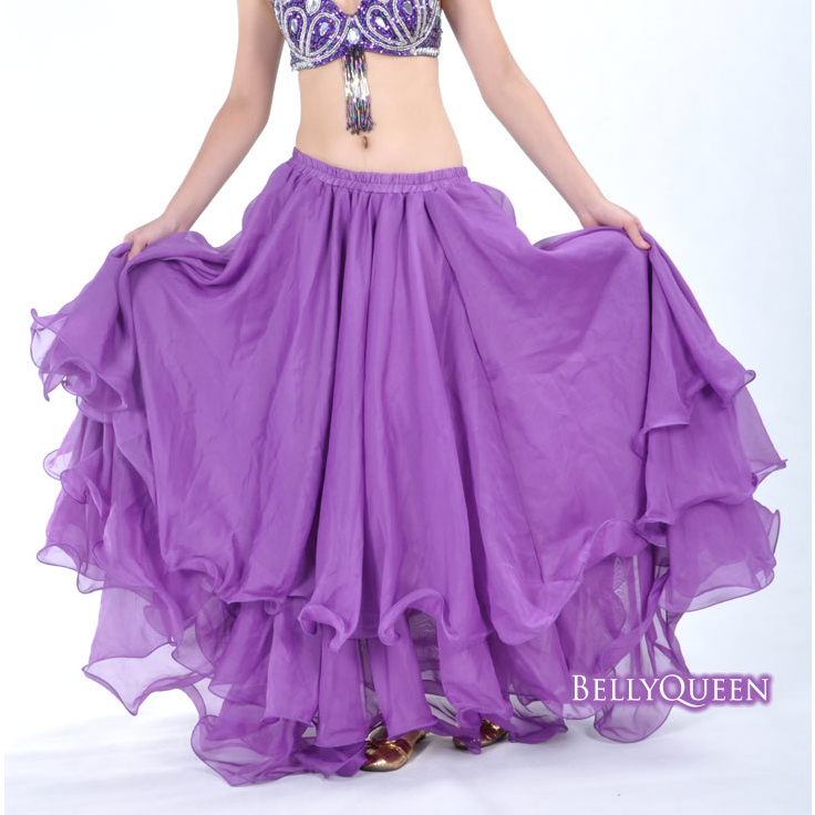 Chân Váy Xòe Múa Bụng Ba Lớp Chất Liệu chiffon Cao Cấp 12M