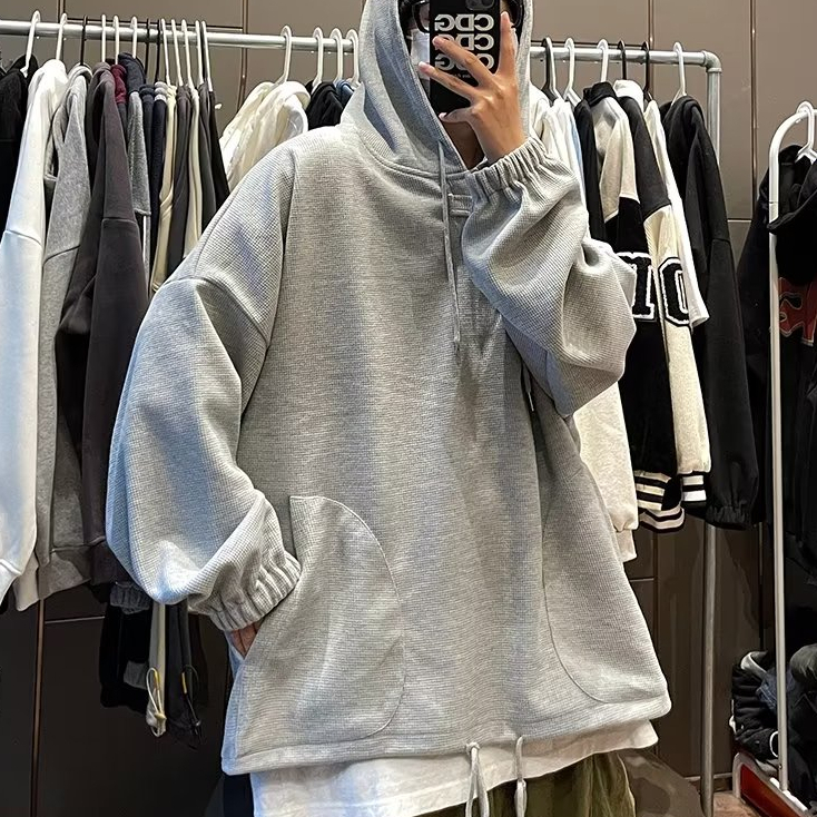 Áo hoodie Màu Trơn Phong Cách Hàn Quốc Thời Trang Cho Nam Nữ