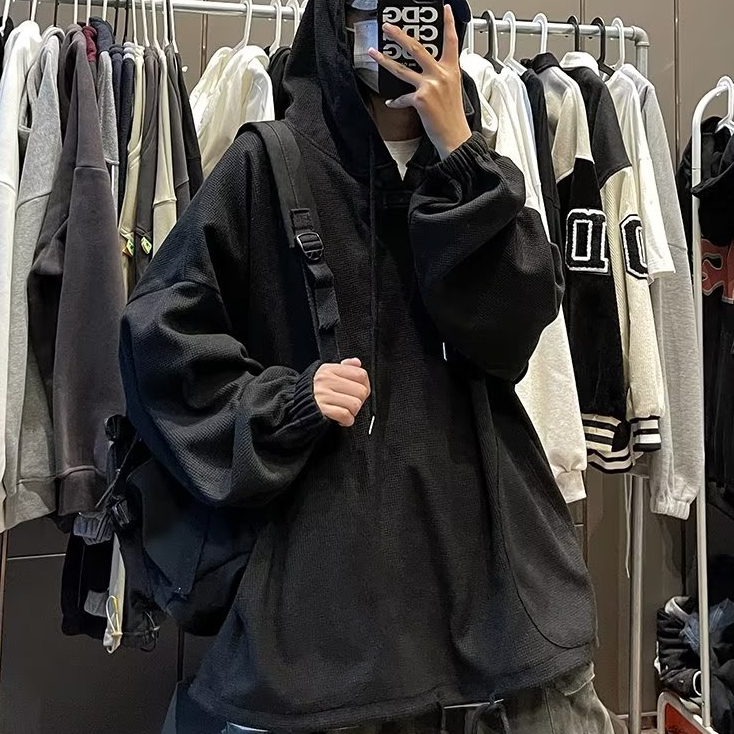 Áo hoodie Màu Trơn Phong Cách Hàn Quốc Thời Trang Cho Nam Nữ