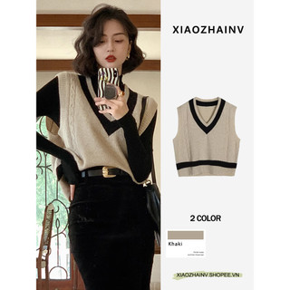 Xiaozhainv Áo sweater Không Tay Thời Trang Hàn Quốc Cho Nữ