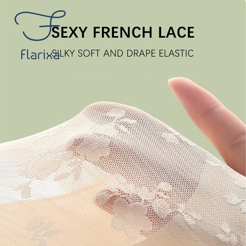 Flarixa Quần Lót Ren Lưng Cao Định Hình Eo Thon Thoáng Khí Cho Nữ