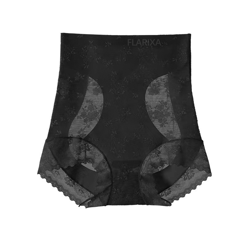 Flarixa Quần Lót Ren Lưng Cao Định Hình Eo Thon Thoáng Khí Cho Nữ