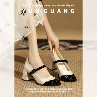 Yunguang Giày Cao Gót Thời Trang mary jane Dành Cho Nữ