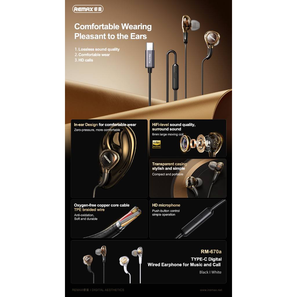 Tai Nghe Nhét Tai remax rm-670 aux Có Dây