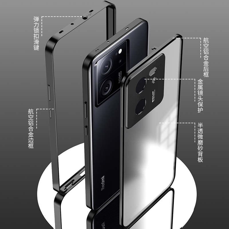 Ốp Điện Thoại acrylic Nhám Khung Hợp Kim Nhôm Cho xiaomi redmi k60 ultra k60 pro