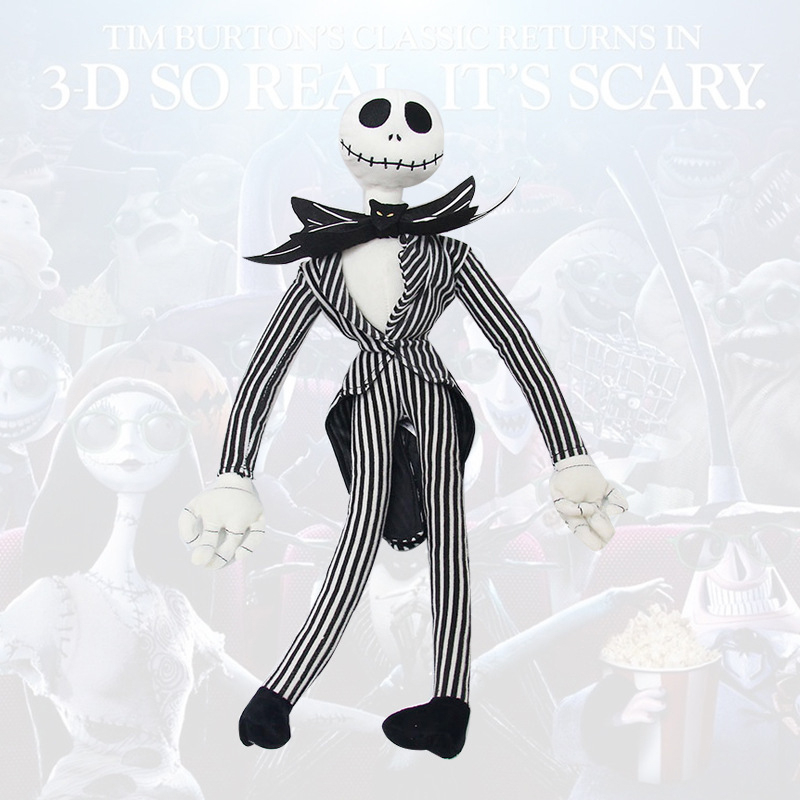 Thú Nhồi Bông Hình Nhân Vật disney the nightmare before christmas jack skellington Kích Thước 50cm