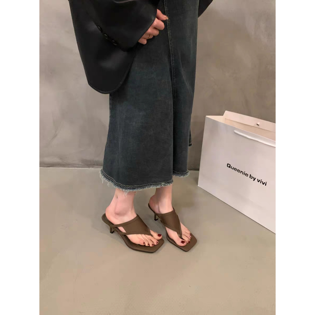 Xăng đan Cao Gót Mũi Vuông Thời Trang Dành Cho Nữ