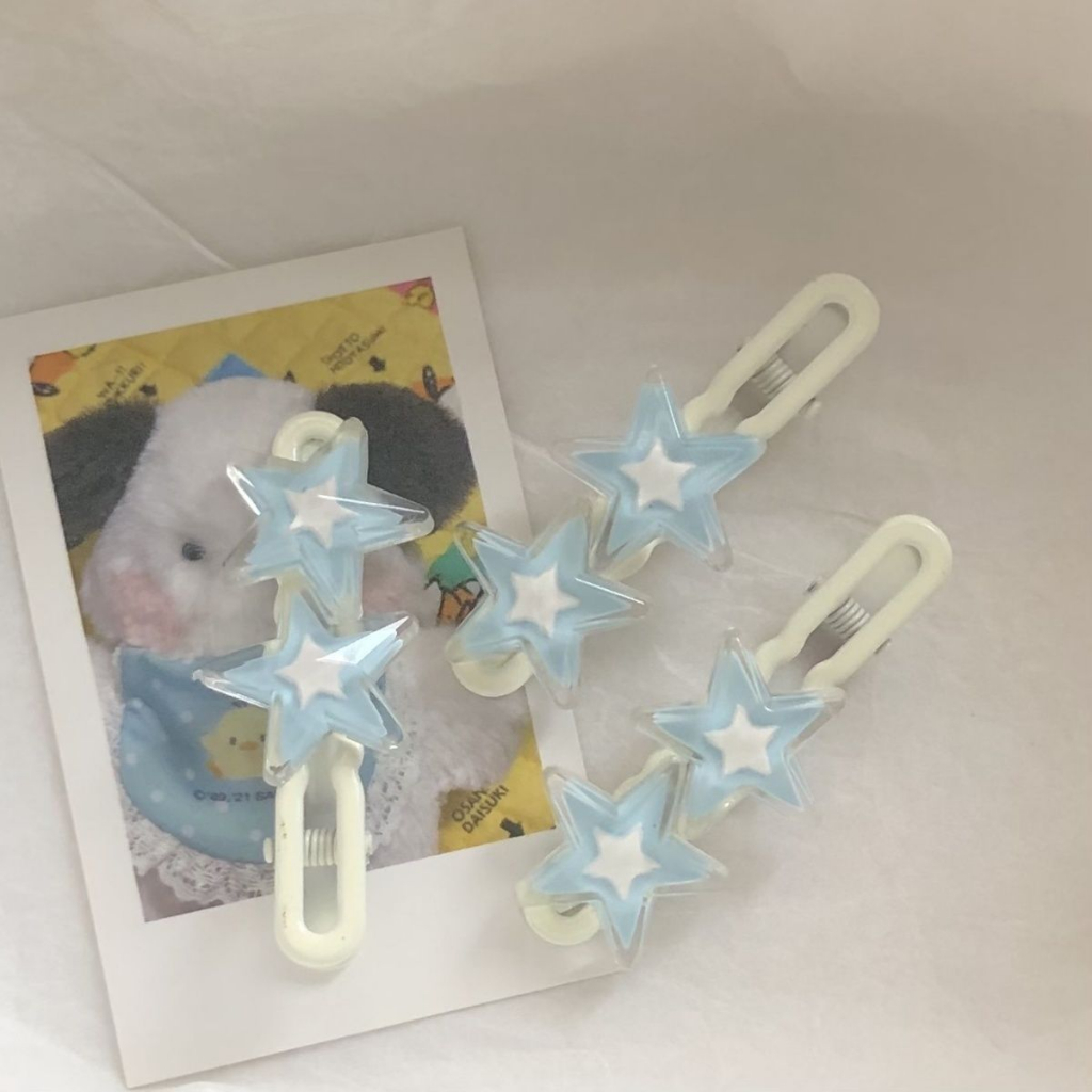 ✨✨Kẹp Tóc ins Hình Ngôi Sao Năm Cánh Trong Suốt Ngọt Ngào Dễ Thương Cho Nữ